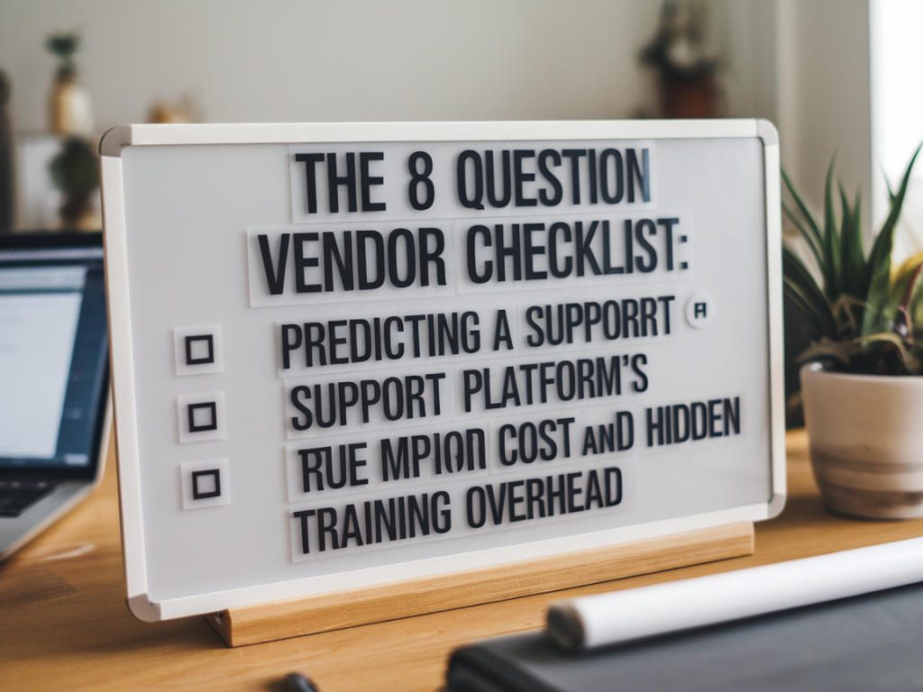 the 8-question vendor checklist that predicts a support platform’s true migration cost and hidden training overhead