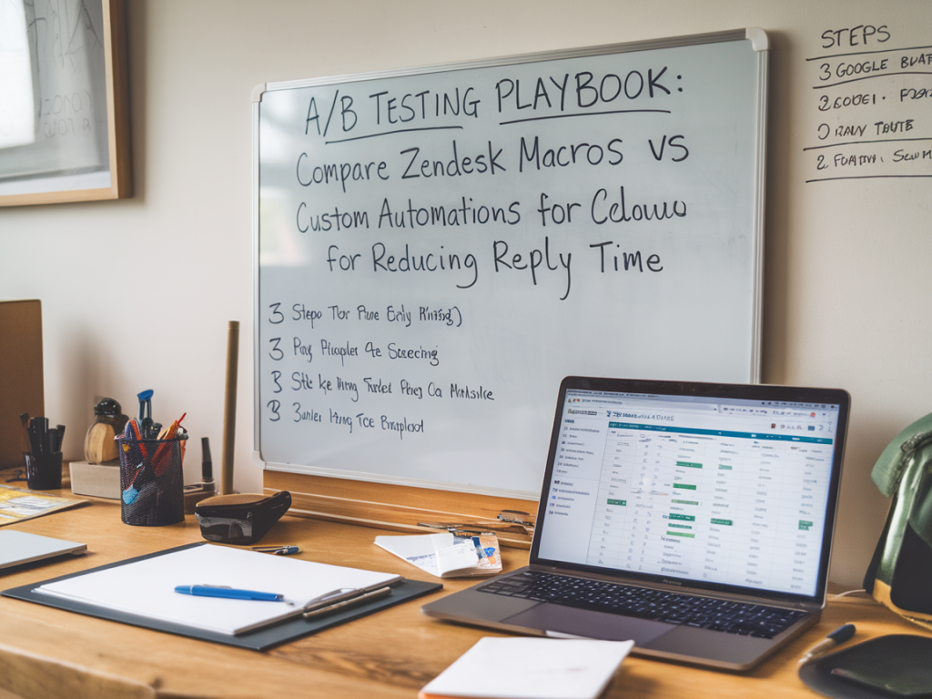 A/B testing playbook to compare zendesk macros vs. custom automations for reducing reply time