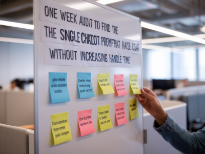 One-week audit to find the single chatbot prompt that will raise csat without increasing handle time
