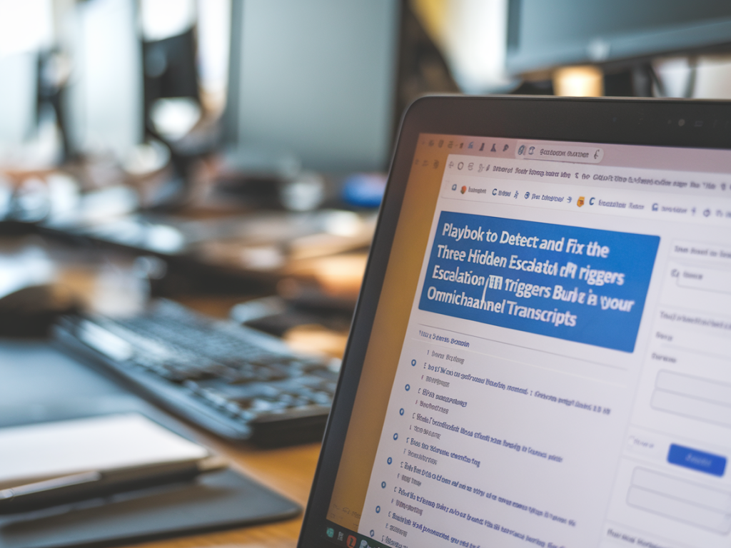 Playbook to detect and fix the three hidden escalation triggers buried in your omnichannel transcripts