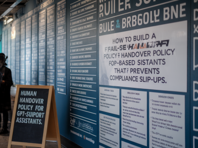 How to build a fail-safe human handover policy for gpt-based support assistants that prevents compliance slip-ups