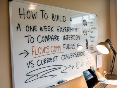how to build a one-week experiment to compare intercom flows vs current conversations