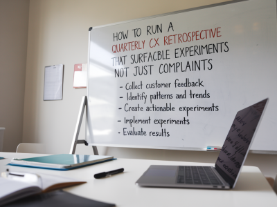 how to run a quarterly CX retrospective that surfaces actionable experiments, not just complaints
